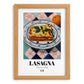 Lasagna – Italian Pasta, Trattoria Print, set in oak frame