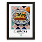 Lasagna – Italian Pasta, Trattoria Print, in sleek black frame