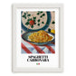 Spaghetti Carbonara – Italian Pasta, Restaurant Still Life, placed in minimal white frame