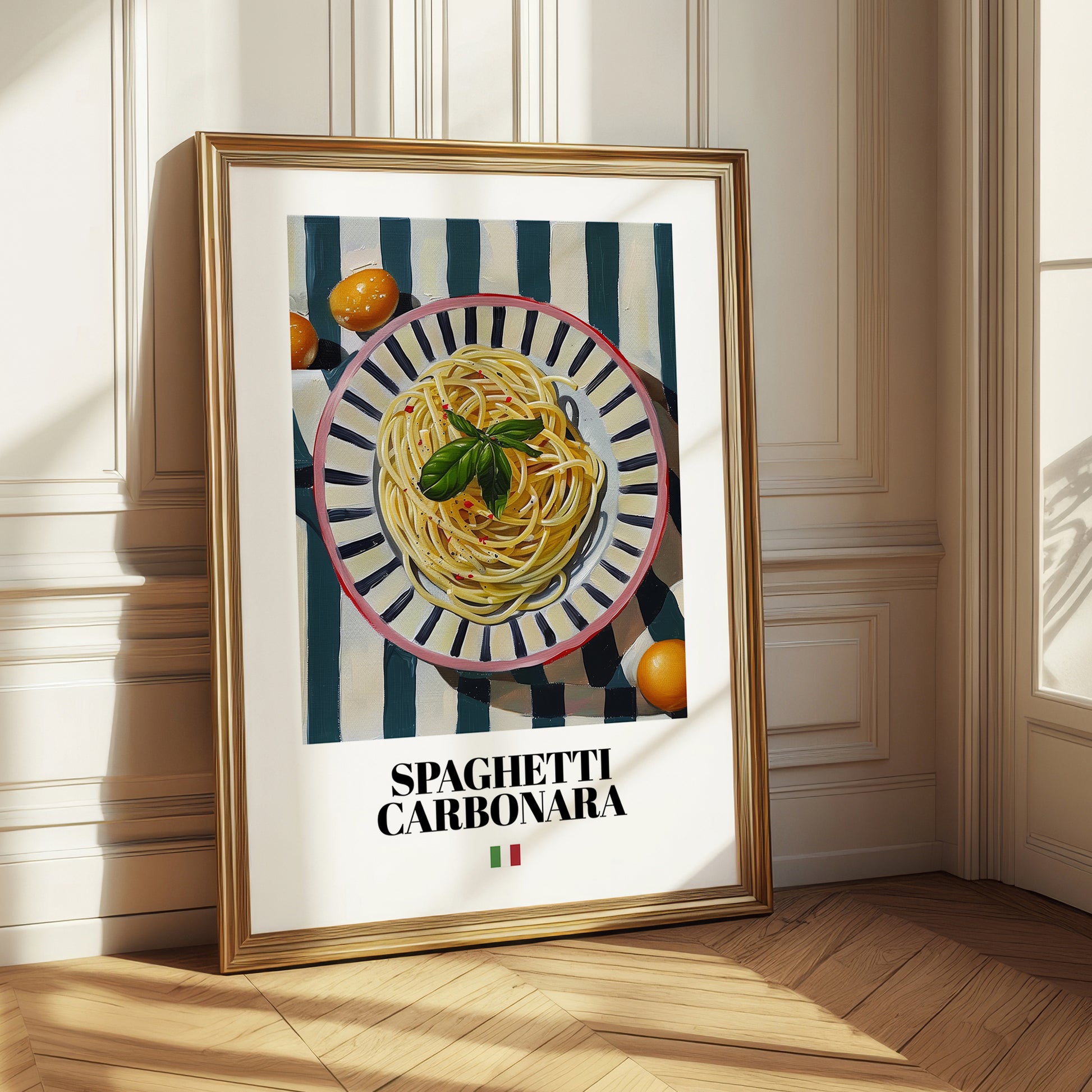 Spaghetti Carbonara – Italian Pasta, Trattoria Wall Decor