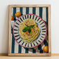 Spaghetti Carbonara – Italian Pasta, Trattoria Wall Decor, no-text version framed in wood