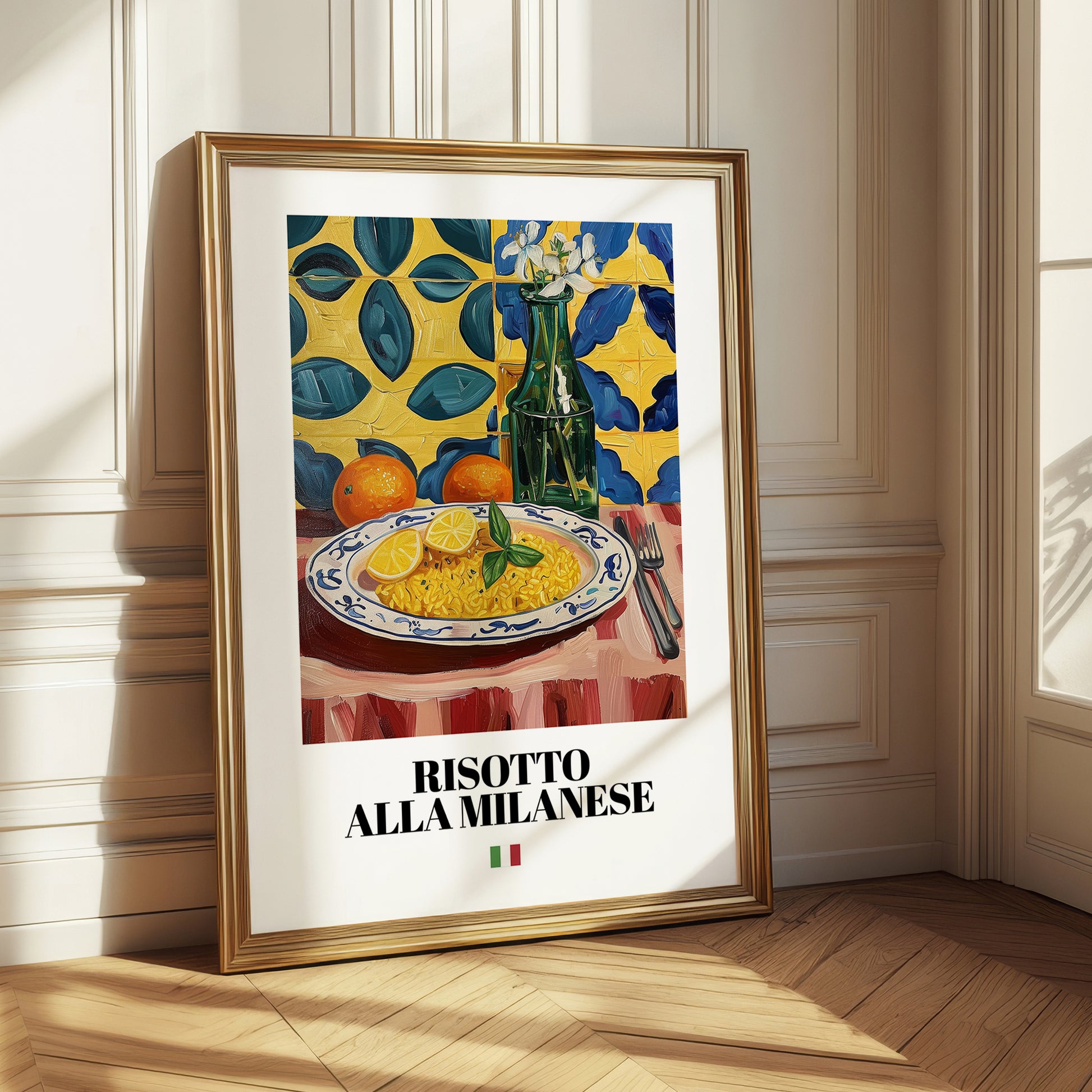 Risotto alla Milanese – Italian Rice Dish, Farmhouse Kitchen Illustration