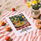 Risotto alla Milanese – Italian Rice Dish, Farmhouse Kitchen Illustration, unframed on coastal sand
