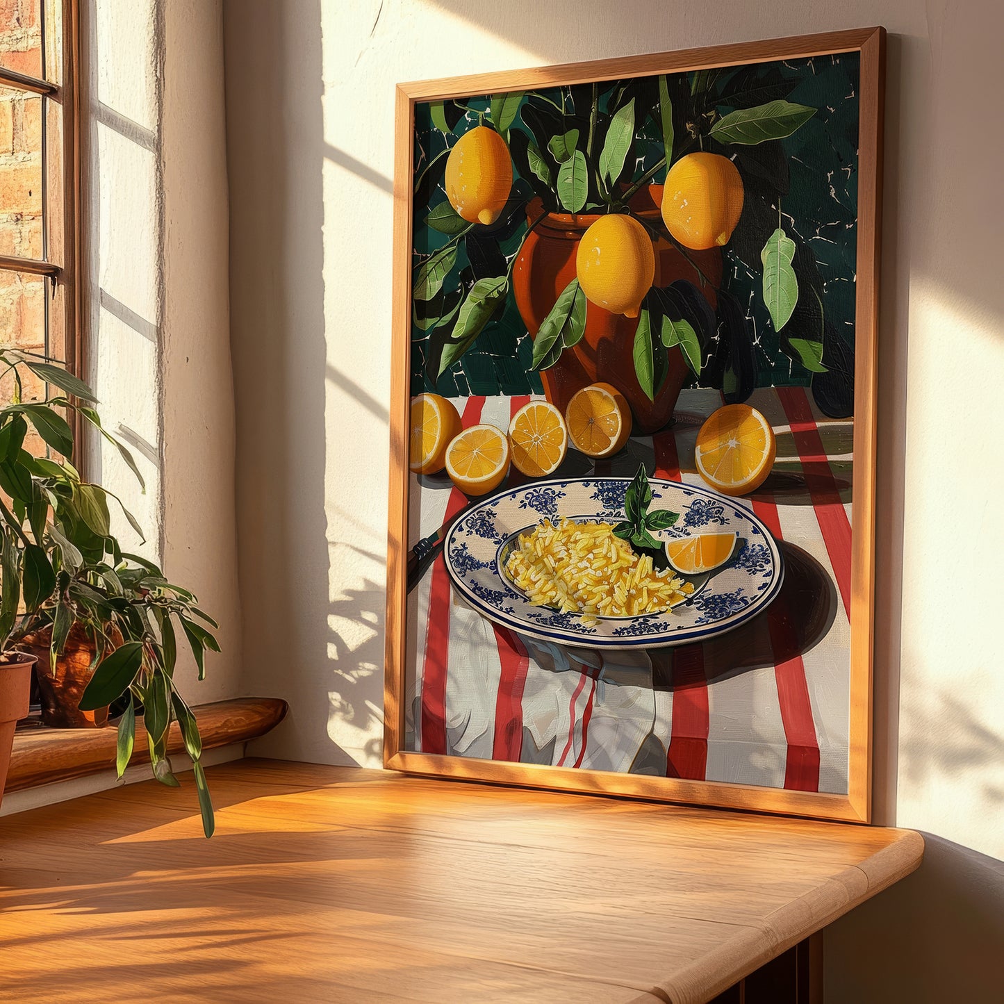 Risotto alla Milanese – Italian Rice Dish, Bistro Illustration, clean layout with no caption