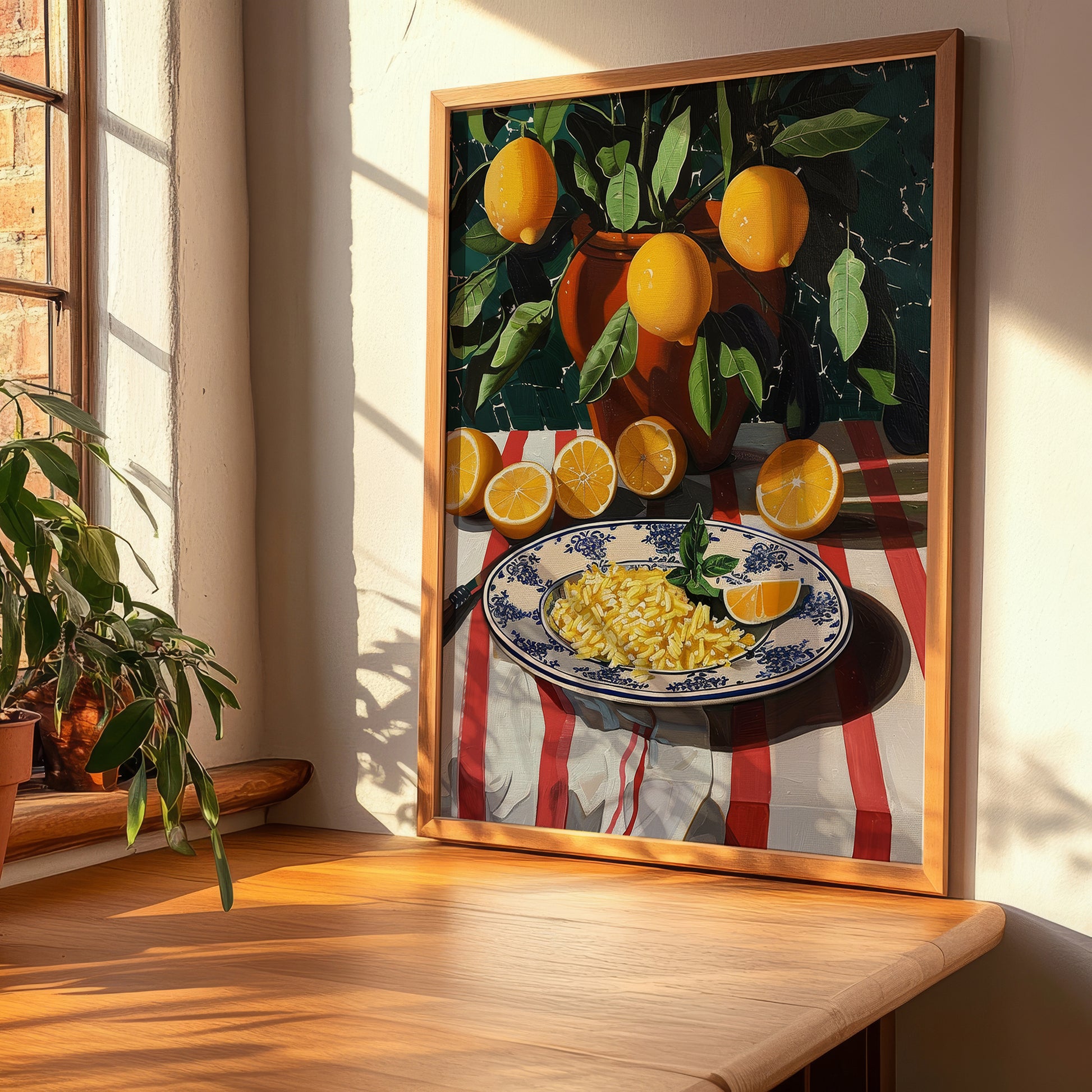 Risotto alla Milanese – Italian Rice Dish, Bistro Illustration, clean layout with no caption