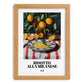 Risotto alla Milanese – Italian Rice Dish, Bistro Illustration, set in oak frame