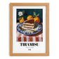 Tiramisu – Italian Dessert Dish, Tavern Wall Art, set in oak frame