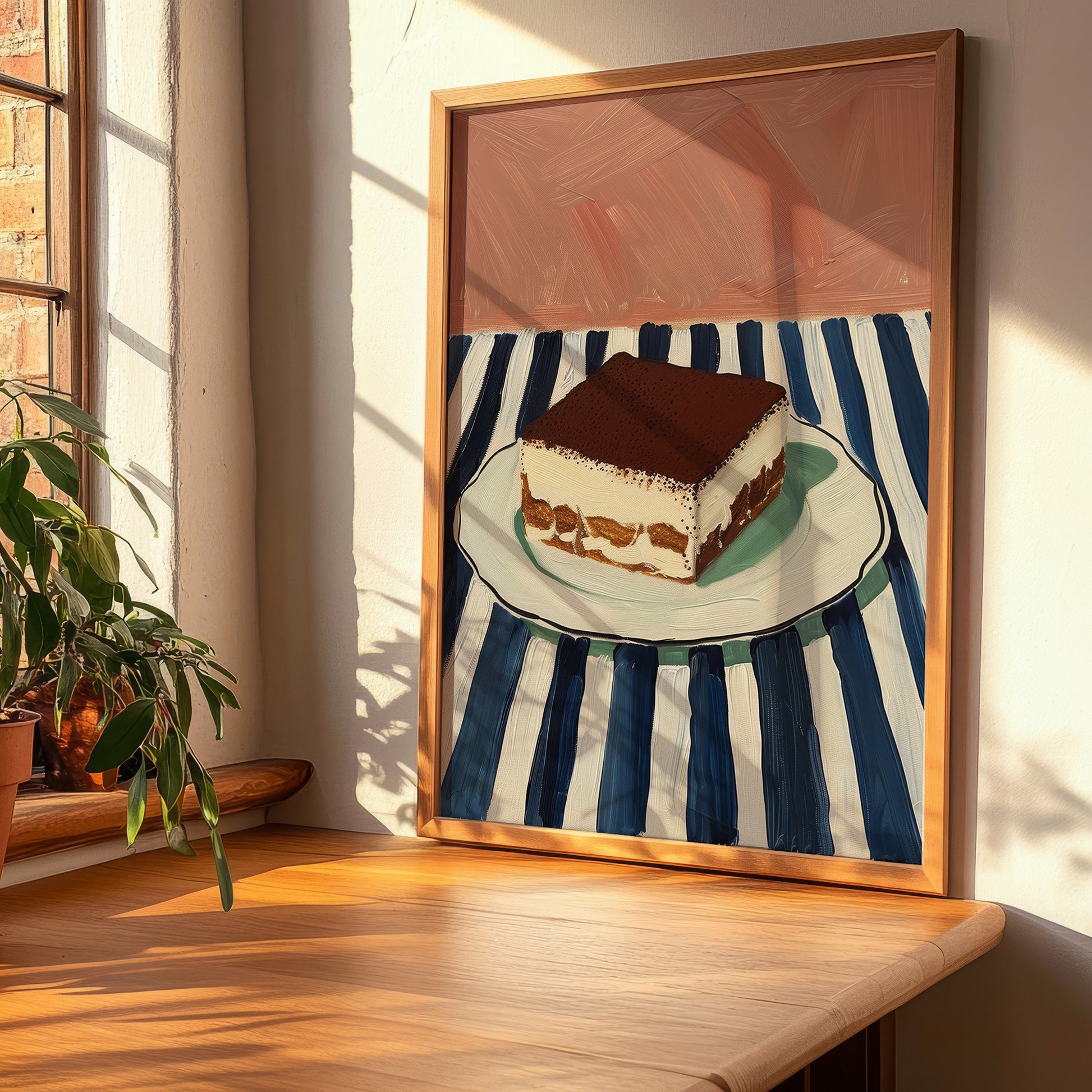Tiramisu – Italian Dessert Dish, Restaurant Poster, clean layout with no caption