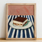 Tiramisu – Italian Dessert Dish, Restaurant Poster, no-text version framed in wood