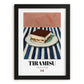 Tiramisu – Italian Dessert Dish, Restaurant Poster, in sleek black frame
