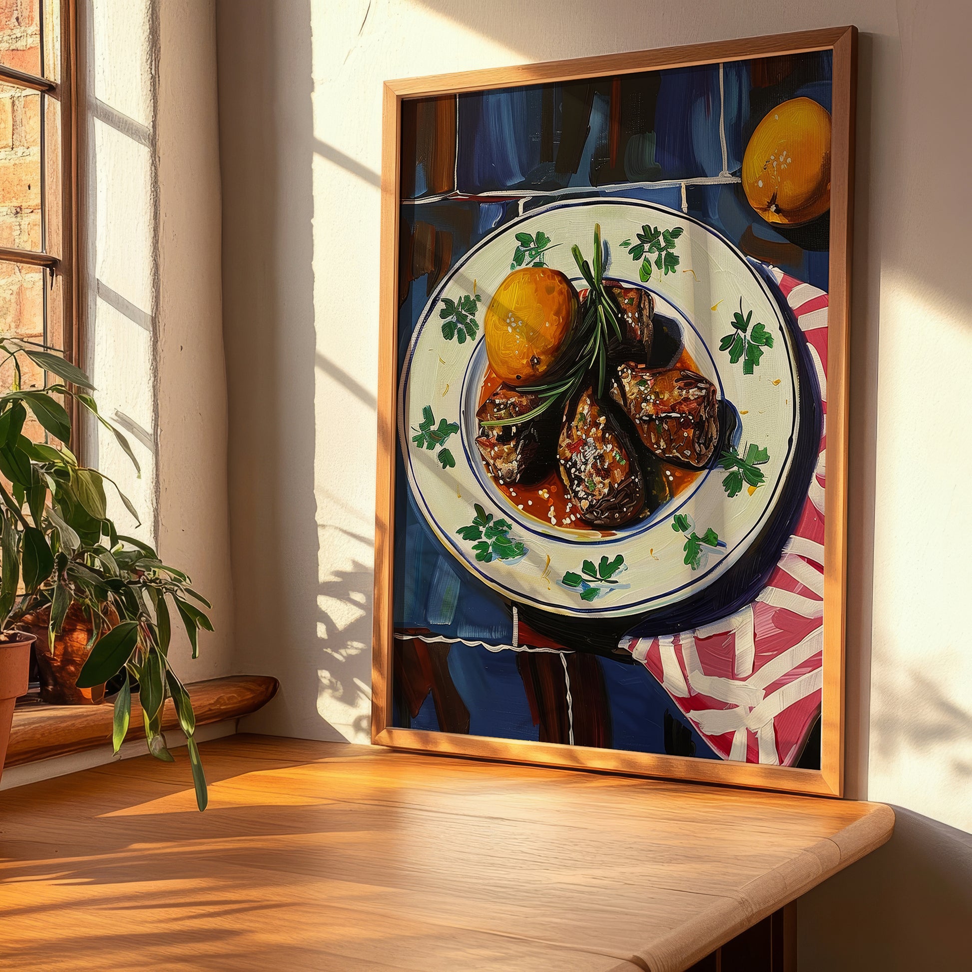 Ossobuco – Italian Stew Dish, Restaurant Painting, clean layout with no caption