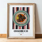 Ossobuco – Italian Stew Dish, Restaurant Poster, in wooden frame leaning on the floor