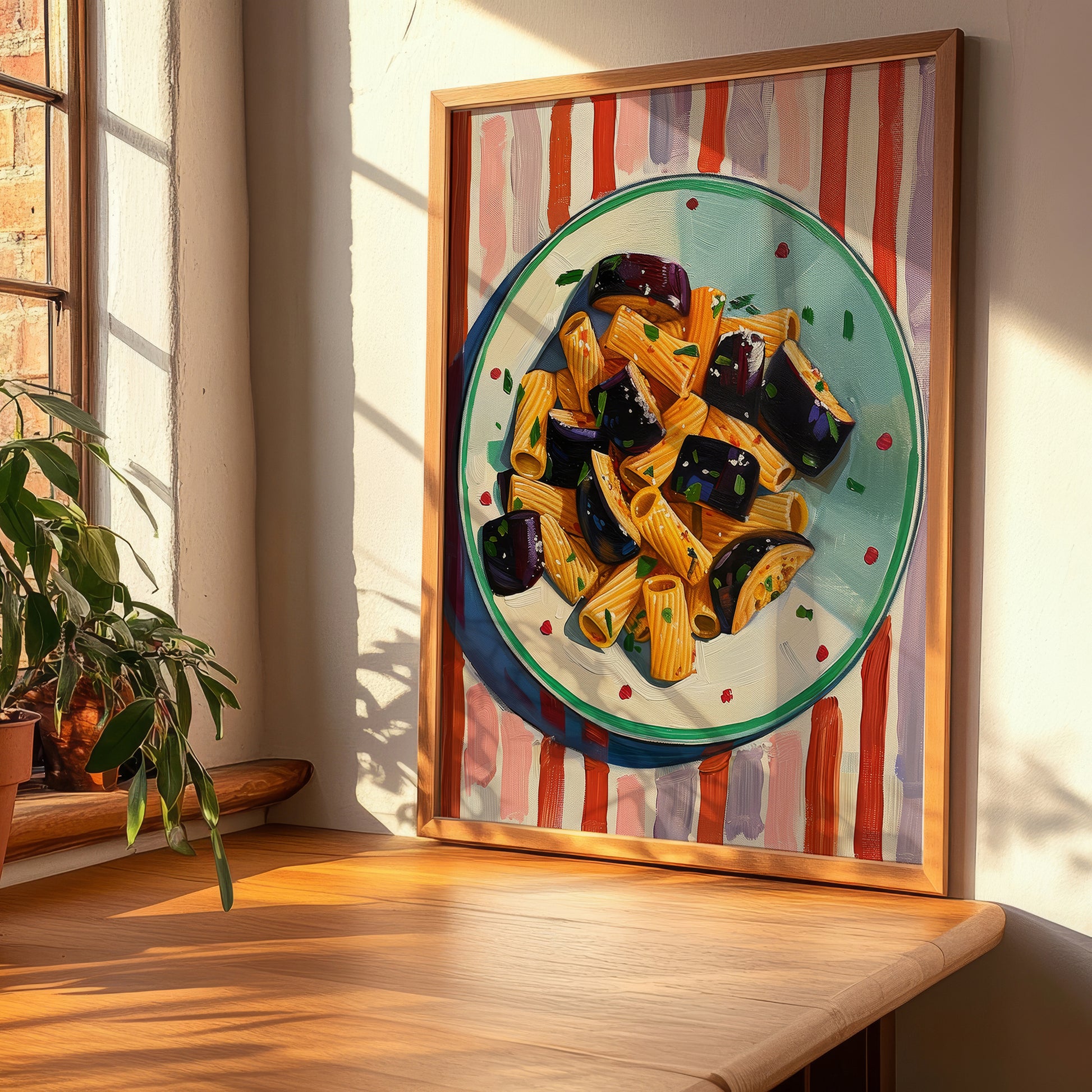 Pasta alla Norma – Italian Pasta, Ristorante Poster, clean layout with no caption