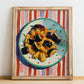 Pasta alla Norma – Italian Pasta, Ristorante Poster, no-text version framed in wood