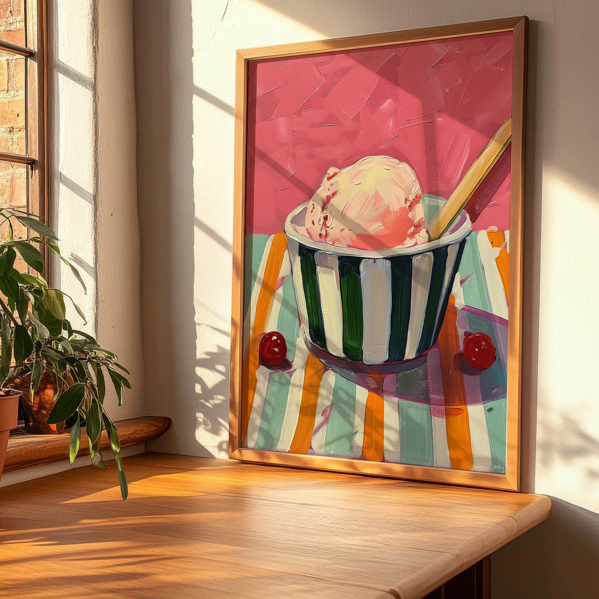 Gelato – Italian Ice Cream Gelato, Ice Cream Shop Art, clean layout with no caption