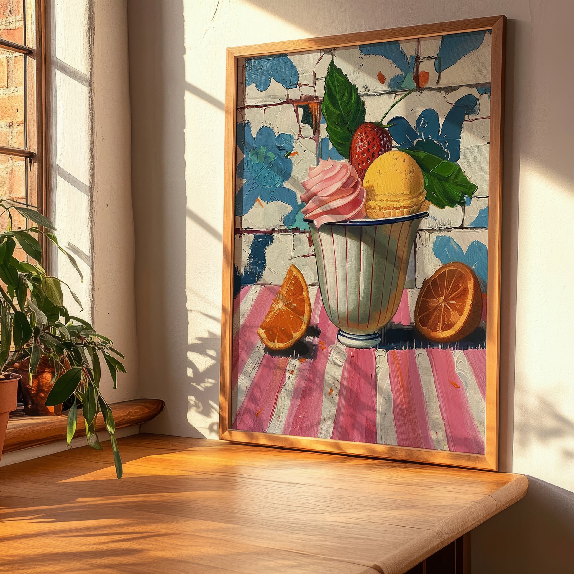 Gelato – Italian Ice Cream Gelato, Gelateria Still Life, clean layout with no caption