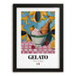 Gelato – Italian Ice Cream Gelato, Gelateria Art, in sleek black frame