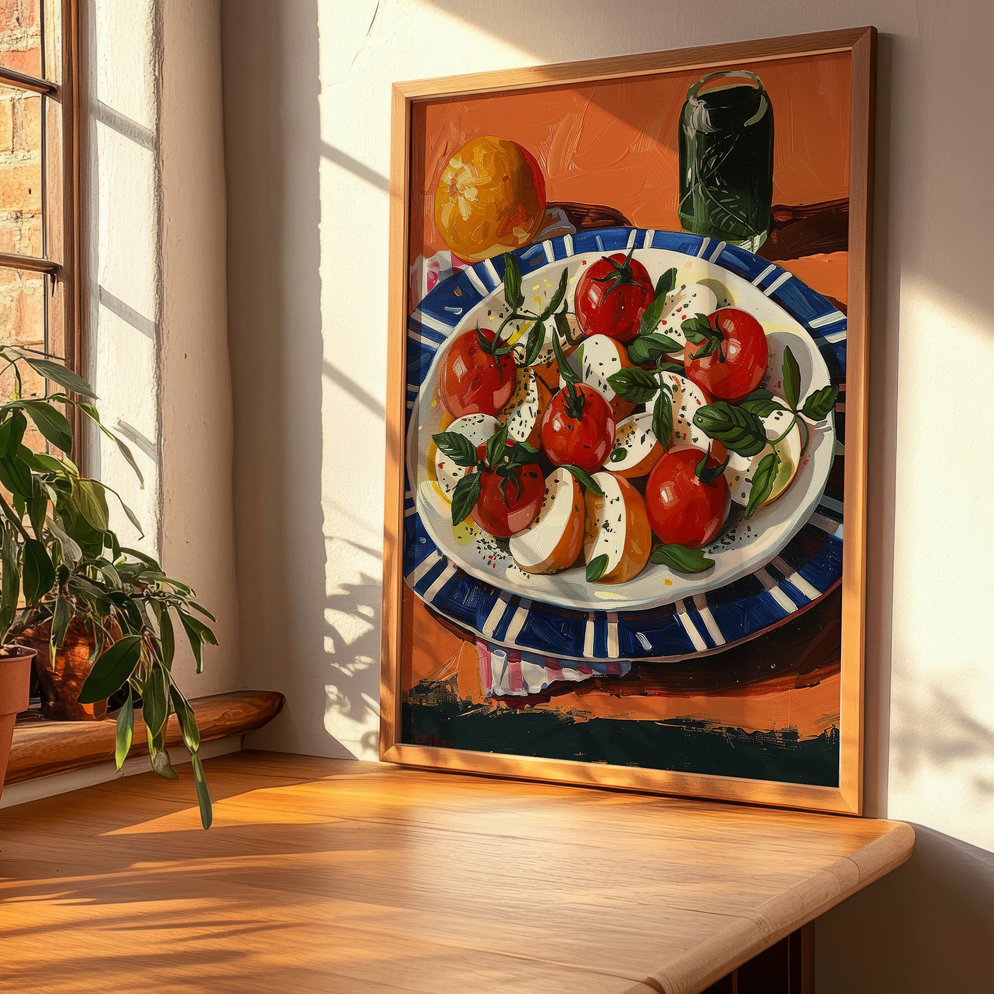 Insalata Caprese – Italian Salad Dish, Café Poster, clean layout with no caption