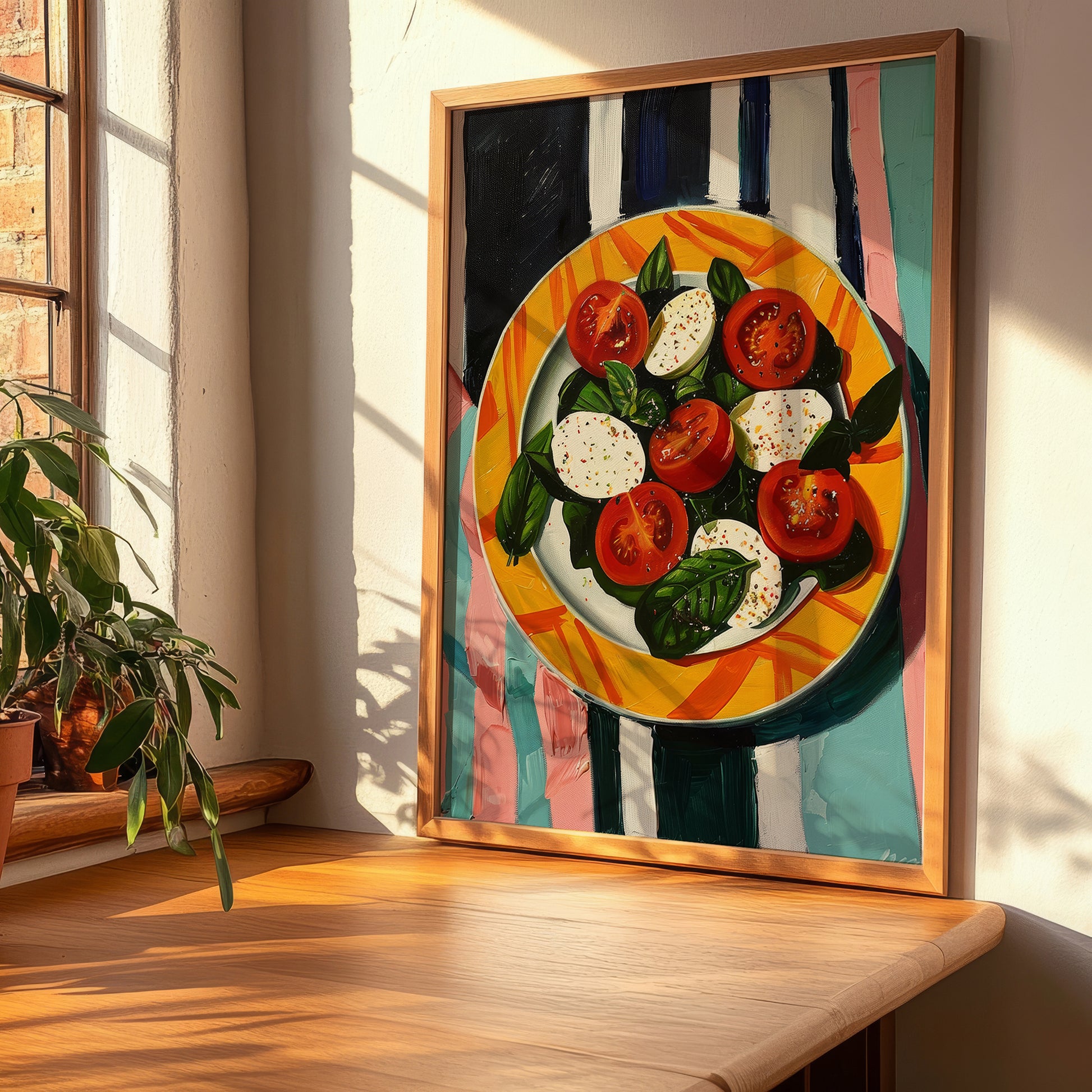 Caprese Salad – Italian Salad Dish, Restaurant Wall Art, clean layout with no caption