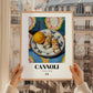 Cannoli – Italian Dessert Dish, Bistro Print, styled in a charming Paris street view