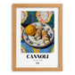 Cannoli – Italian Dessert Dish, Bistro Print, set in oak frame