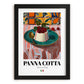 Panna Cotta – Italian Dessert Dish, Tavern Print, in sleek black frame