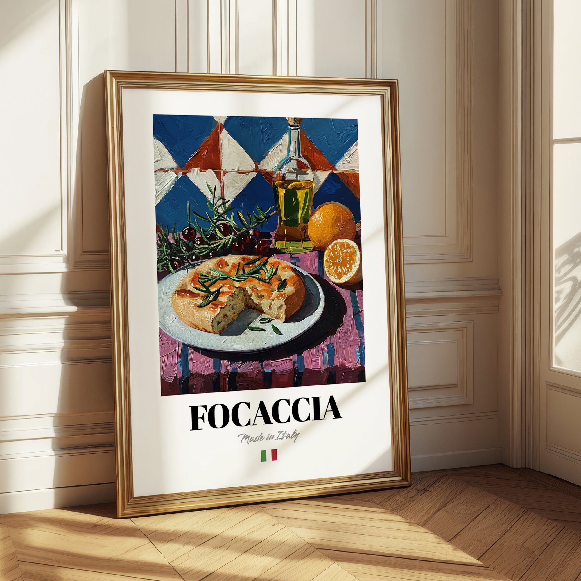 Focaccia – Italian Bread Dish, Tavern Poster