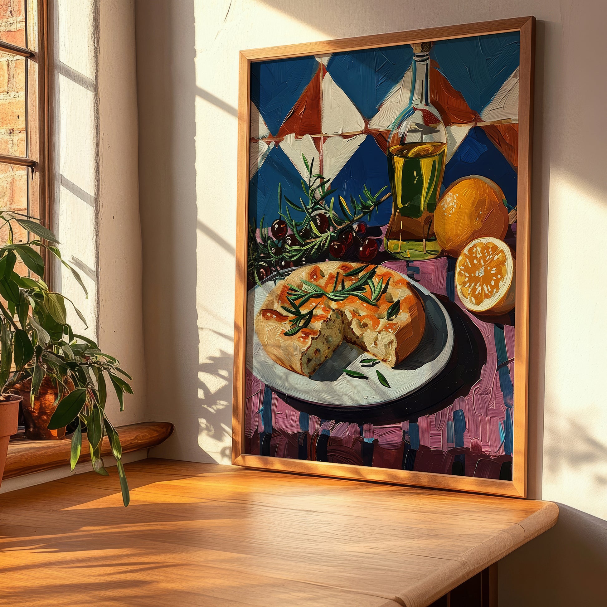 Focaccia – Italian Bread Dish, Tavern Poster, clean layout with no caption