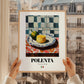Polenta – Italian Dish, Café Poster, styled in a charming Paris street view