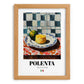 Polenta – Italian Dish, Café Poster, set in oak frame