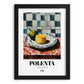 Polenta – Italian Dish, Café Poster, in sleek black frame