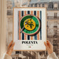 Polenta – Italian Dish, Restaurant Poster, styled in a charming Paris street view