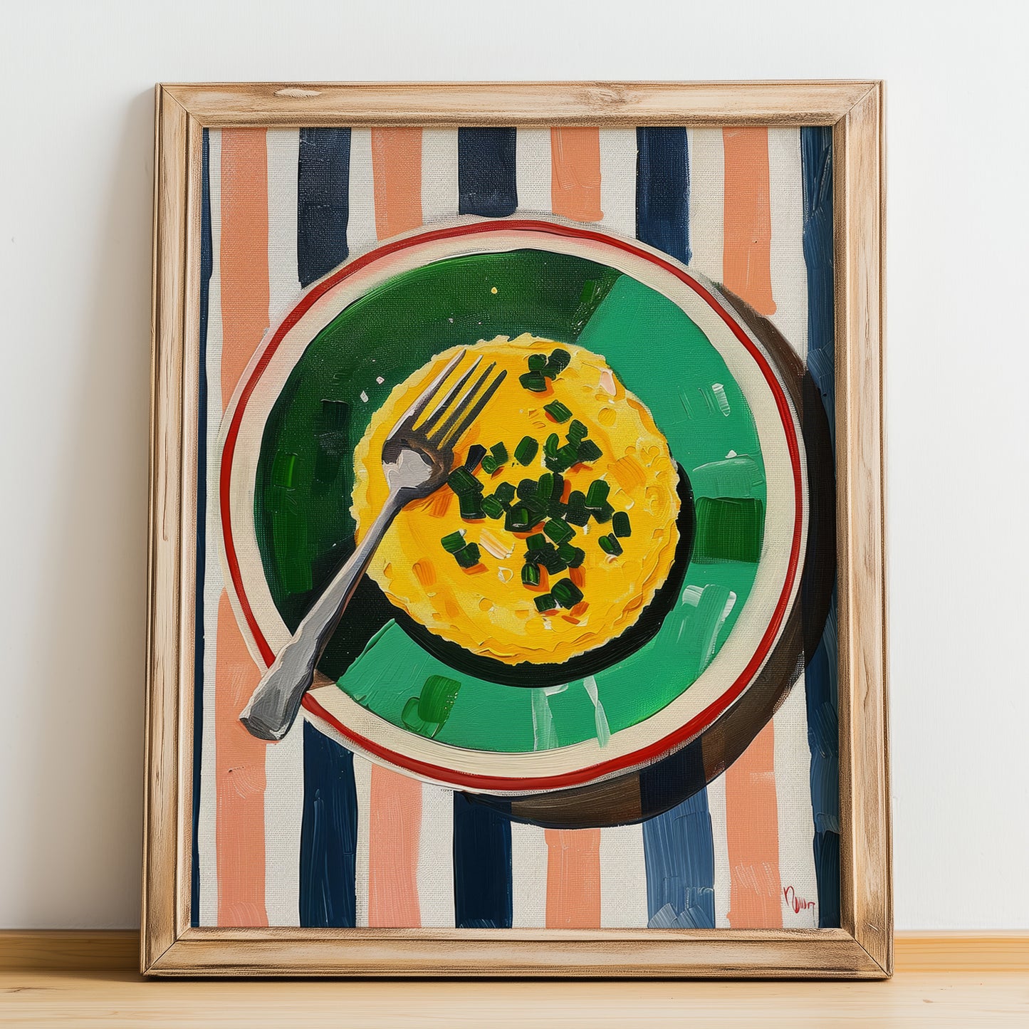 Polenta – Italian Dish, Restaurant Poster, no-text version framed in wood