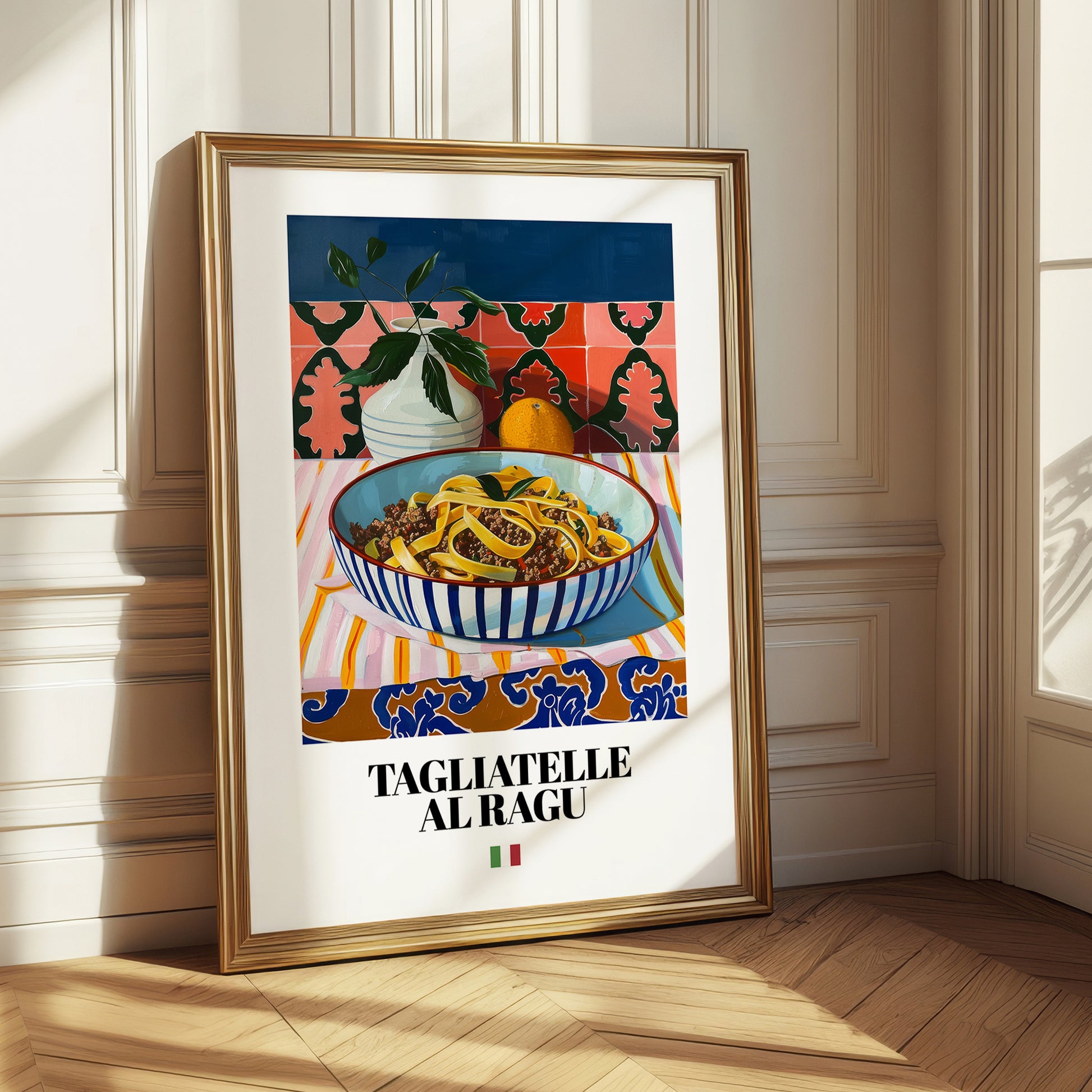 Tagliatelle al Ragu – Italian Pasta, Trattoria Illustration
