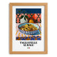Tagliatelle al Ragu – Italian Pasta, Trattoria Illustration, set in oak frame
