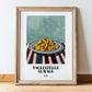 Tagliatelle al Ragu – Italian Pasta, Ristorante Painting, in wooden frame leaning on the floor