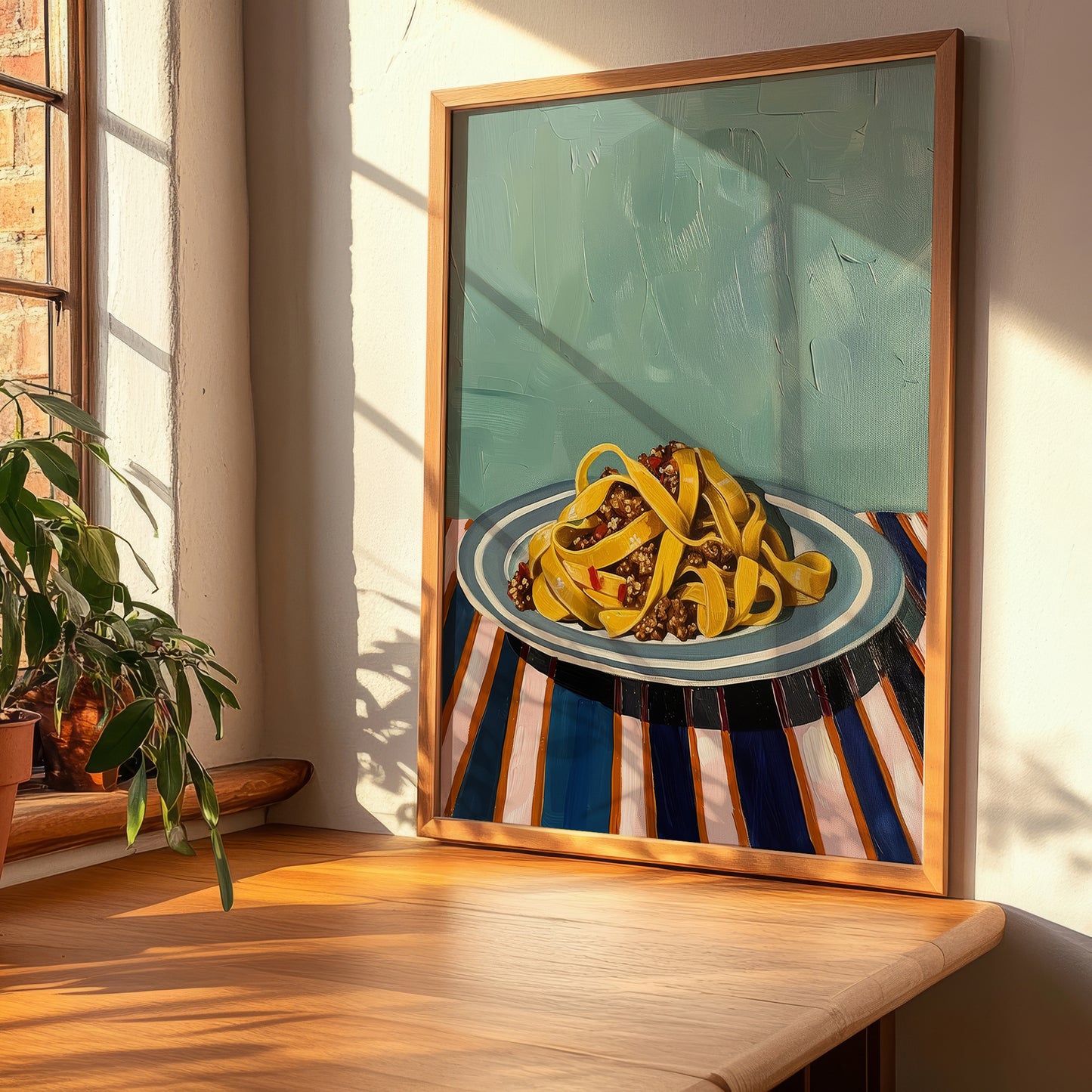 Tagliatelle al Ragu – Italian Pasta, Ristorante Painting, clean layout with no caption