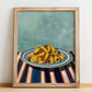 Tagliatelle al Ragu – Italian Pasta, Ristorante Painting, no-text version framed in wood