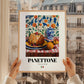 Panettone – Italian Bread Dish, Restaurant Wall Art, styled in a charming Paris street view