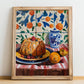 Panettone – Italian Bread Dish, Restaurant Wall Art, no-text version framed in wood
