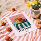 Panettone – Italian Bread Dish, Tavern Poster, unframed on coastal sand