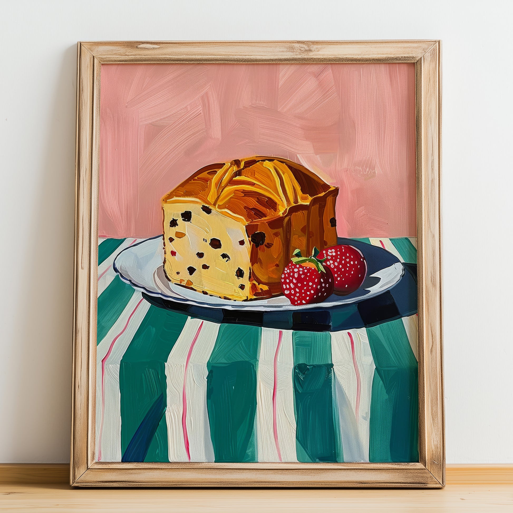 Panettone – Italian Bread Dish, Tavern Poster, no-text version framed in wood