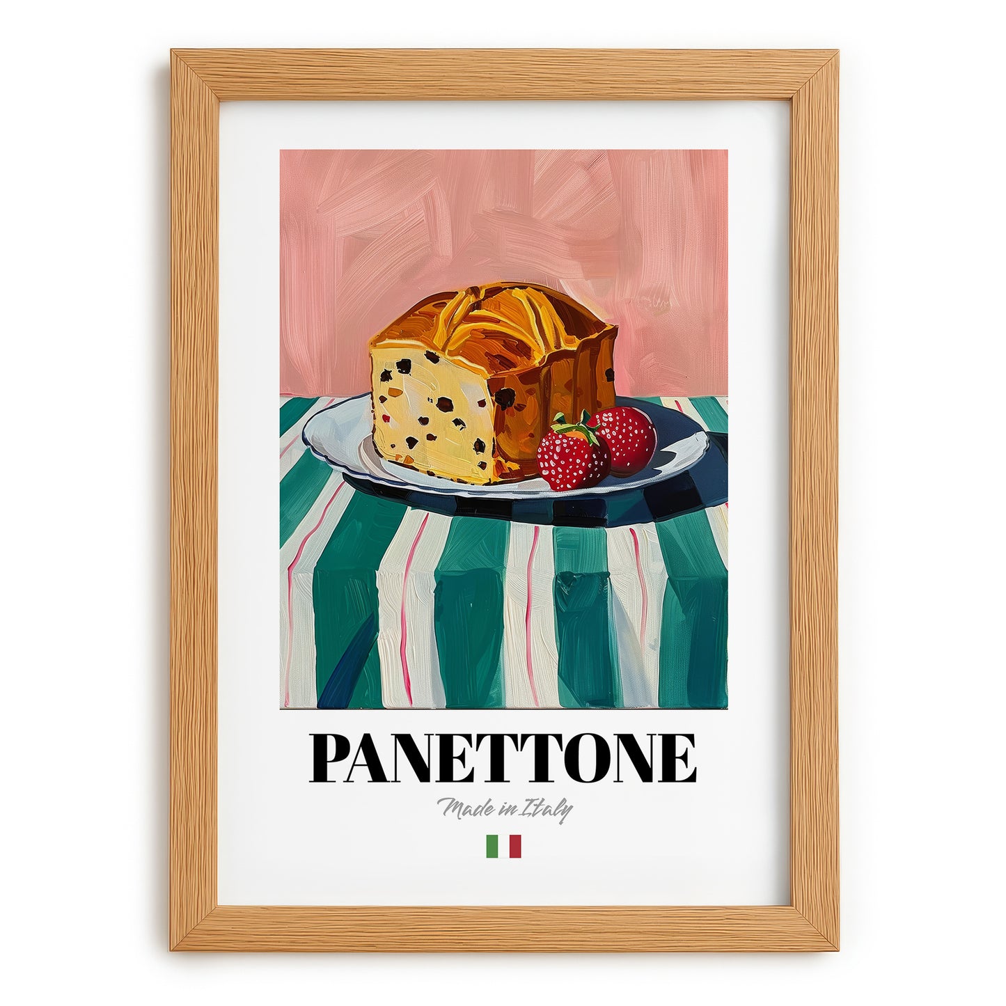 Panettone – Italian Bread Dish, Tavern Poster, set in oak frame