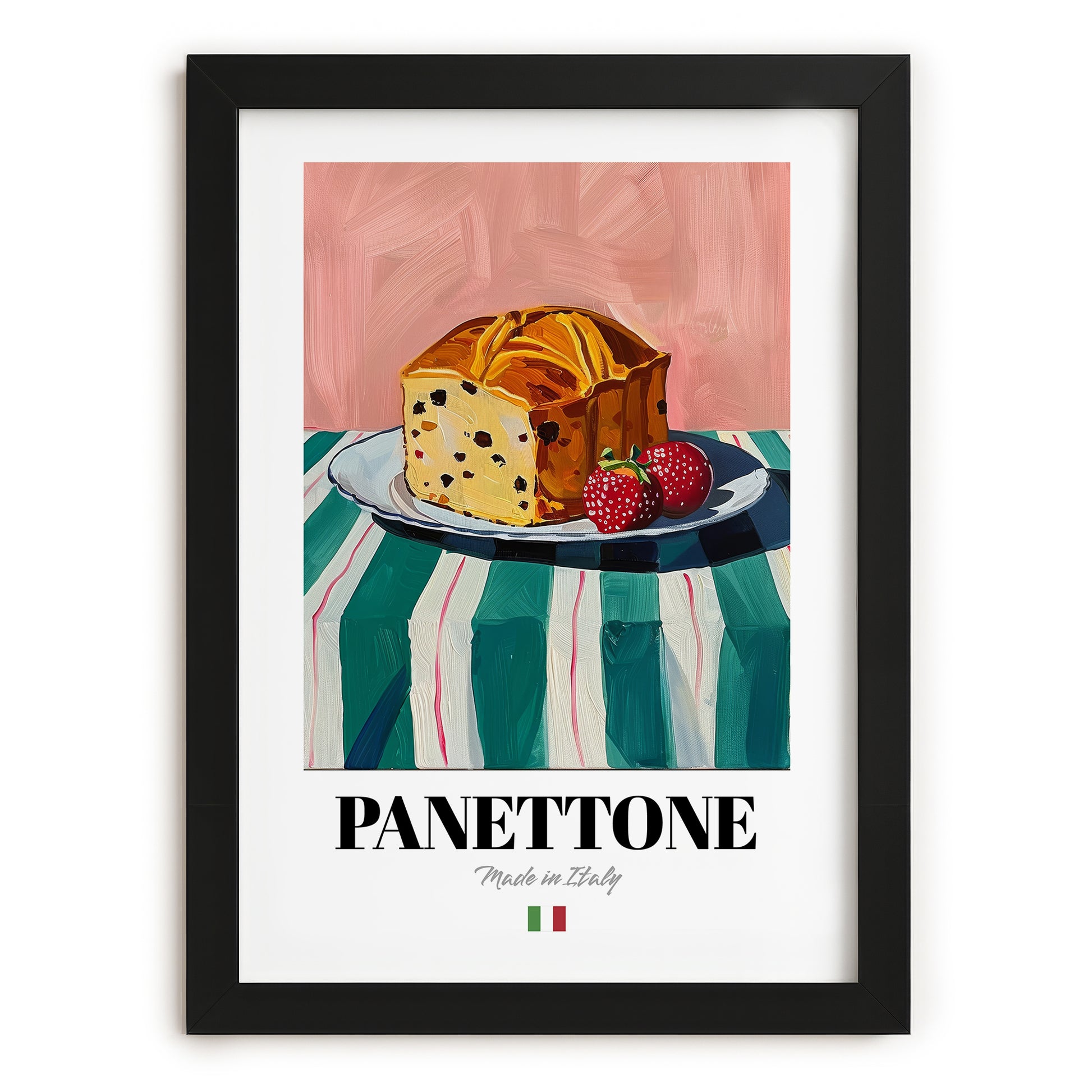 Panettone – Italian Bread Dish, Tavern Poster, in sleek black frame