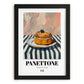 Panettone – Italian Bread Dish, Restaurant Art, in sleek black frame