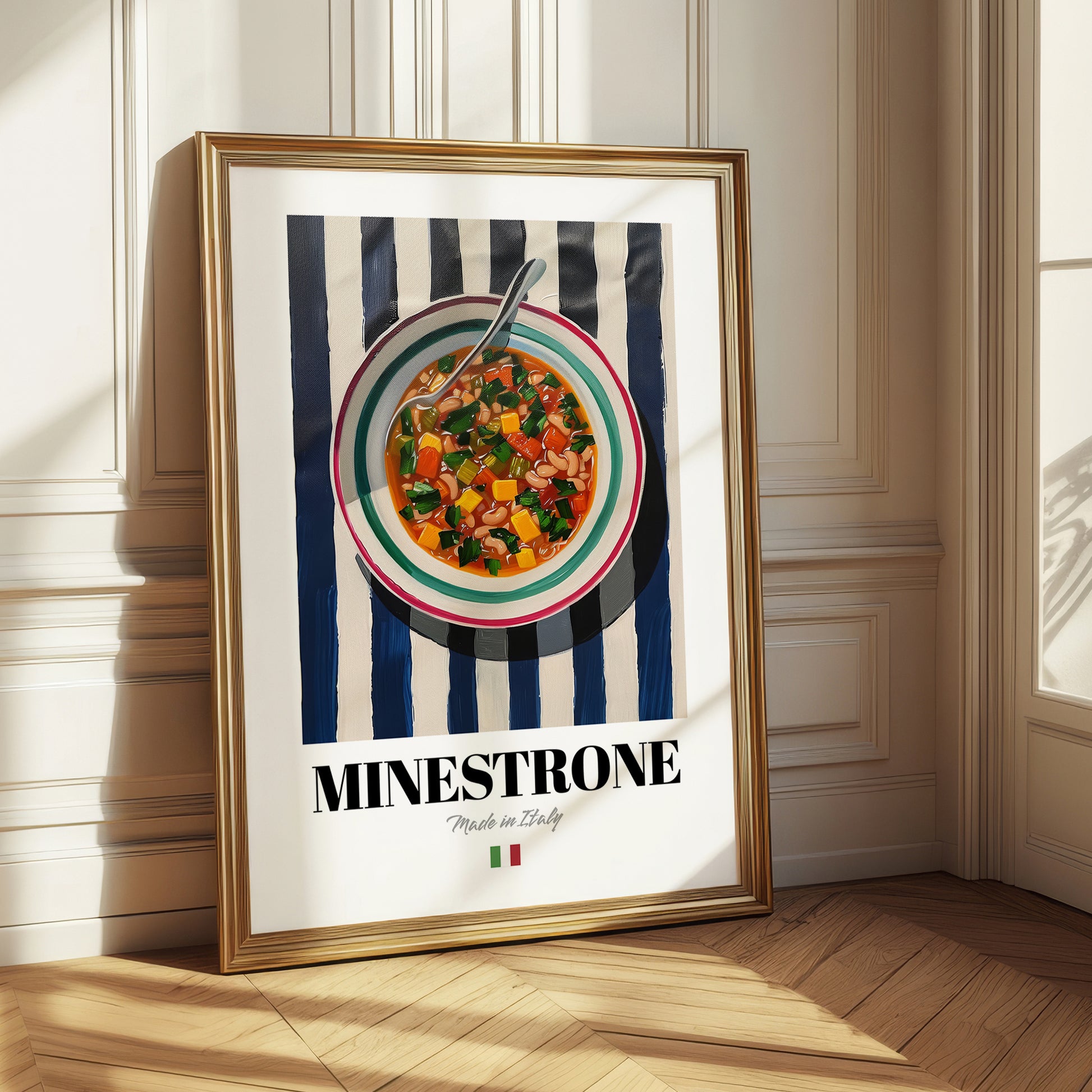 Minestrone – Italian Soup Dish, Brasserie Illustration