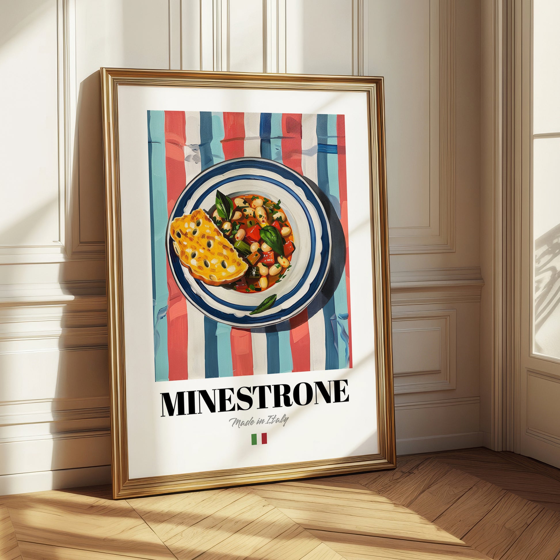 Minestrone – Italian Soup Dish, Café Painting