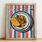 Minestrone – Italian Soup Dish, Café Painting, no-text version framed in wood