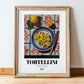 Tortellini – Italian Pasta, Ristorante Wall Art, in wooden frame leaning on the floor