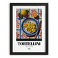 Tortellini – Italian Pasta, Ristorante Wall Art, in sleek black frame